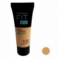کرم پودر میبلین مدل Fit Me شماره 100
