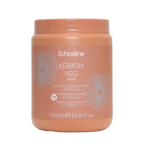 ماسک مو کراتین گیاهی اچ اس لاین مدل KERATIN VEG حجم 1000 میل